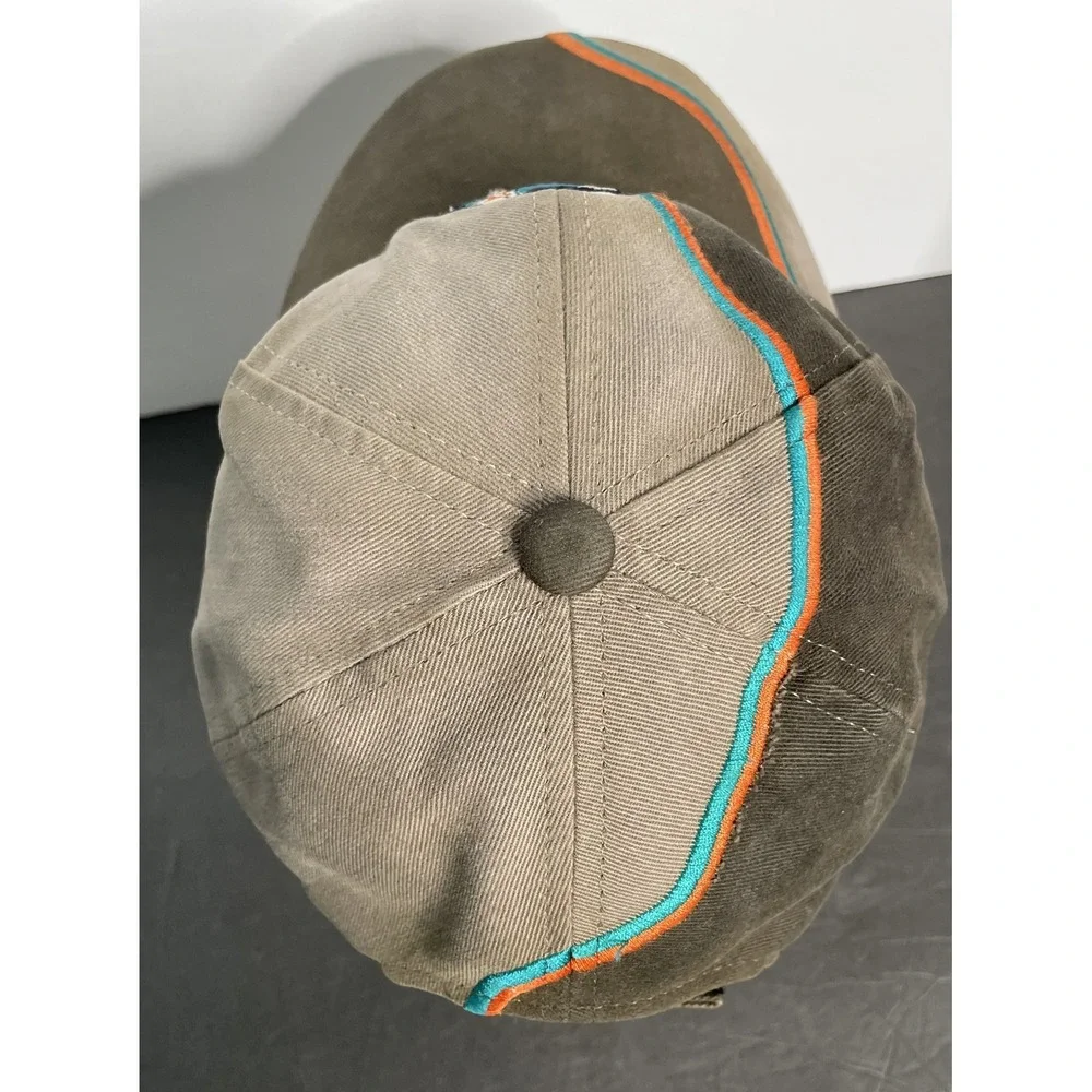 RARE Vintage Annco Miami‎ Dolphins NFL Adjustable Brown Hat Cap One Size #00476 - Picture 5 of 9